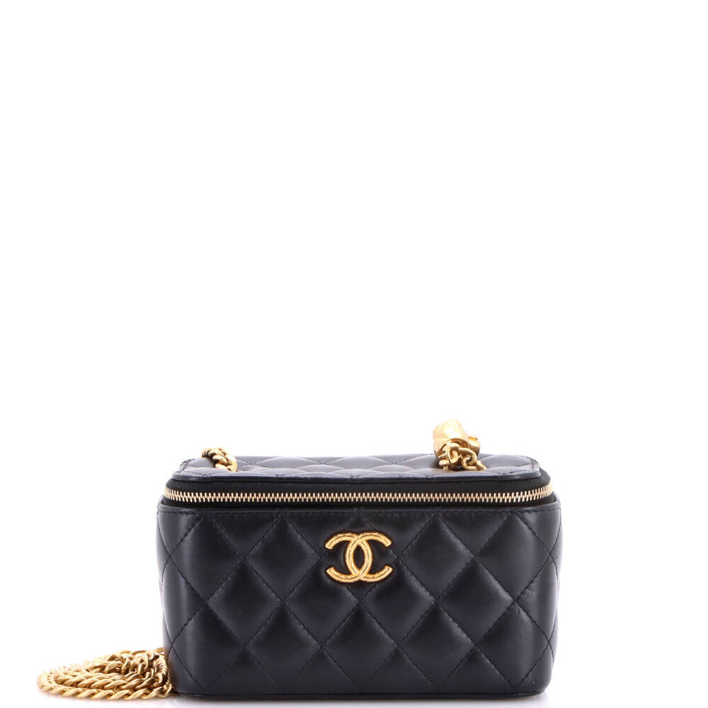 Chanel Small All Slide Long Vanity Case with Chain
